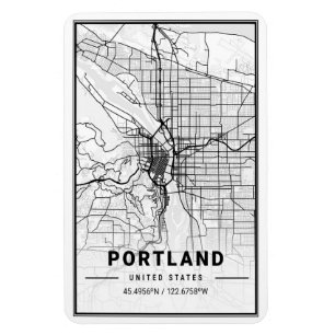 Imán Portland Oregon USA Travel City Map
