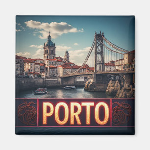 Imán 🧲 Porto Portugal Recordatorio de viaje para ateso