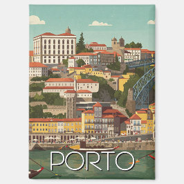 Imán Porto Portugal Viaje Resumen Vintage