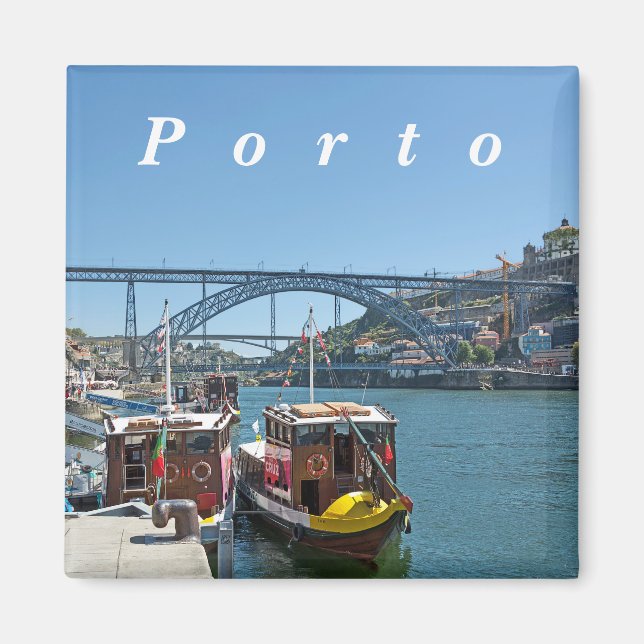 Imán Porto. Río Douro y puente Dom Luis I. (Frente)