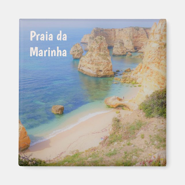 Imán Portugal Praia da Marinha en el recuerdo del Algar (Frente)