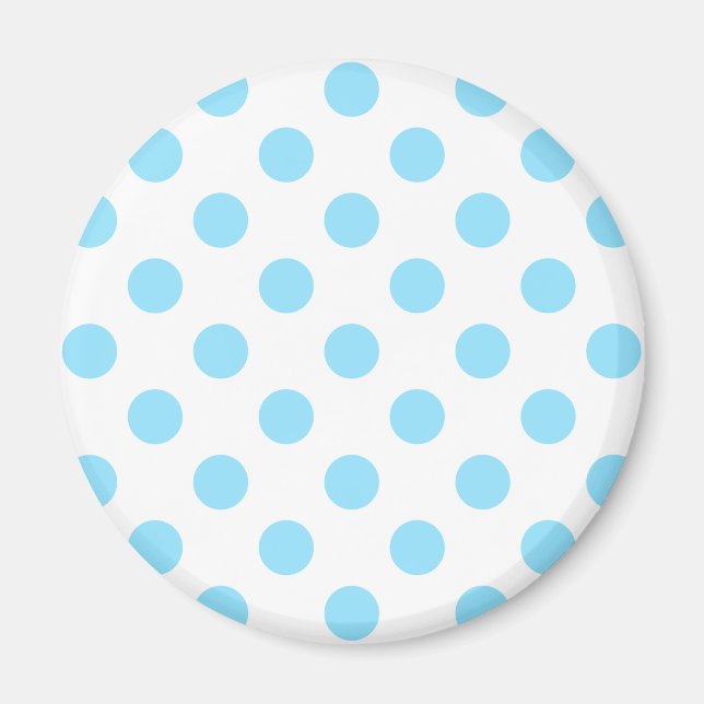 Imán Pos de polka azul y blanco (Frente)