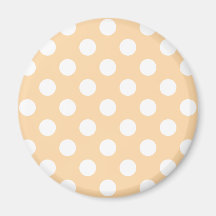 Pos de polka blanca en beige
