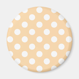 Imán Pos de polka blanca en beige