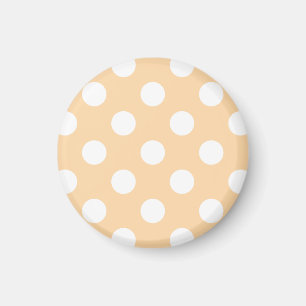 Imán Pos de polka blanca en beige