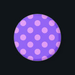 Imán Pos de polka de Lilac en periwinkle<br><div class="desc">Pos de polka de Lilac en periwinkle</div>