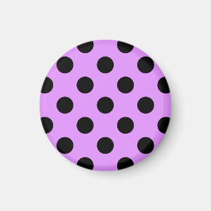 Imán Pos de polka negra en lila