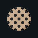 Imán Pos de polka negro en beige<br><div class="desc">Pos de polka negro en beige</div>