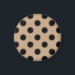 Imán Pos de polka negro en beige<br><div class="desc">Pos de polka negro en beige</div>