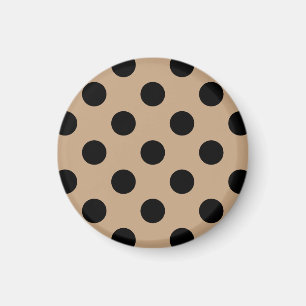 Imán Pos de polka negro en beige