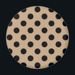 Imán Pos de polka negro en beige<br><div class="desc">Pos de polka negro en beige</div>