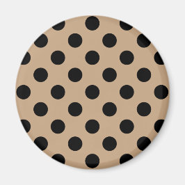 Imán Pos de polka negro en beige