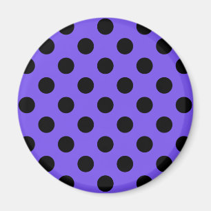 Imán Pos de polka negro en periwinkle