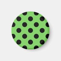 Pos de polka negro sobre verde lima