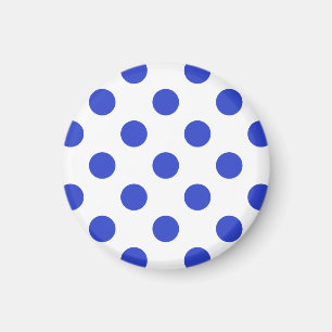 Imán Pos reales de polka azul
