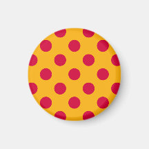 Pos rojos de polka sobre amarillo