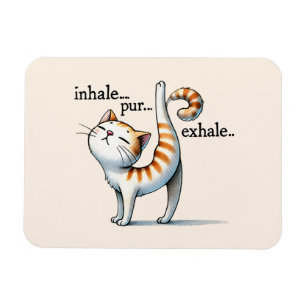 Imán Pose de yoga para gato - Inhale - Pur - Exhale