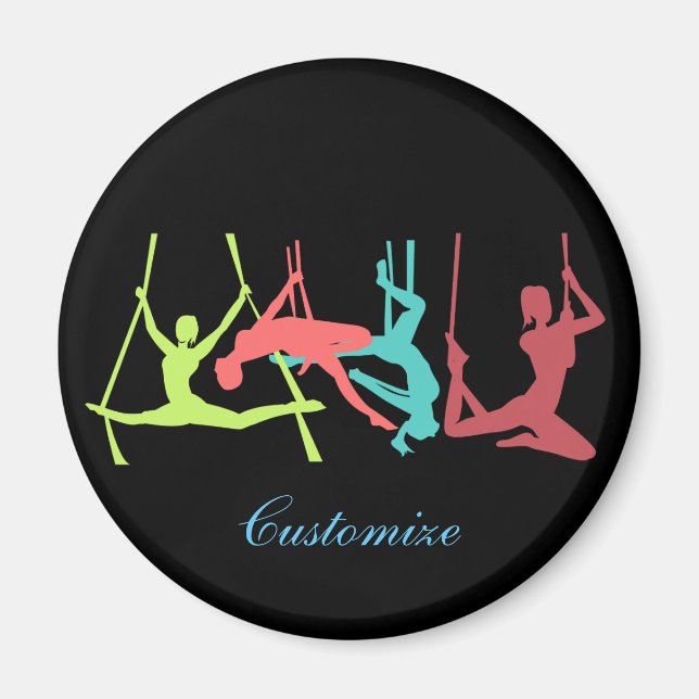 Imán Poses de fitness aérea Thunder_Cove (Frente)