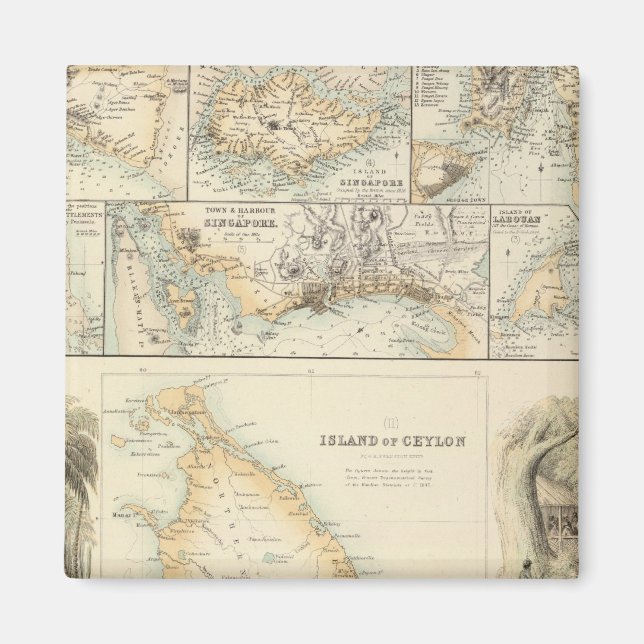 Imán Posesiones británicas en los mares de la India (Frente)