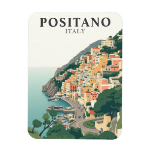 Imán Positano, Italia Pueblo Vintage