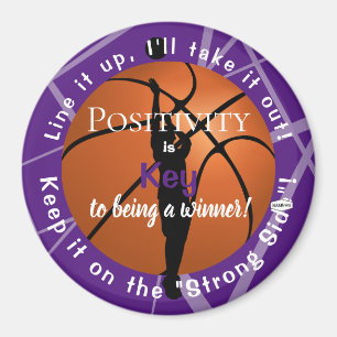 Imán Positividad Basketball Magnet Purple HAMbyWG