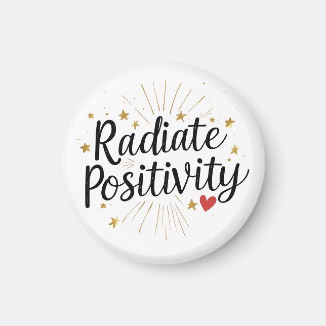 Imán Positividad radiactiva - Cita estelar motivacional (Frente)