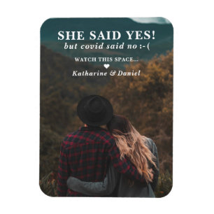 Imán Posposición del Boda de tipografía salva la fecha