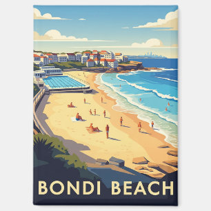Imán Postal de Australia en la playa Bondi