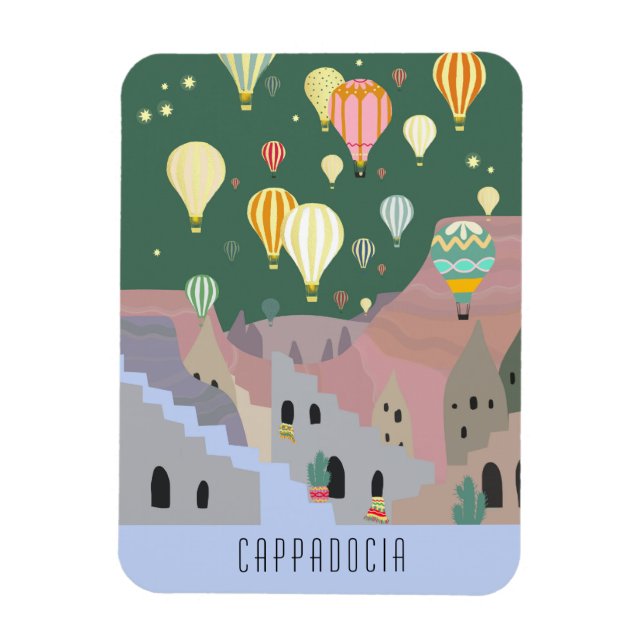 Imán Postal De Cappadocia | Sueño de globos Kapadokya (Vertical)