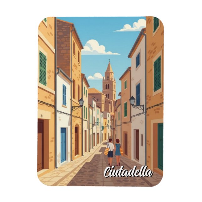 Imán Postal de España Menorca Ciutadella (Vertical)