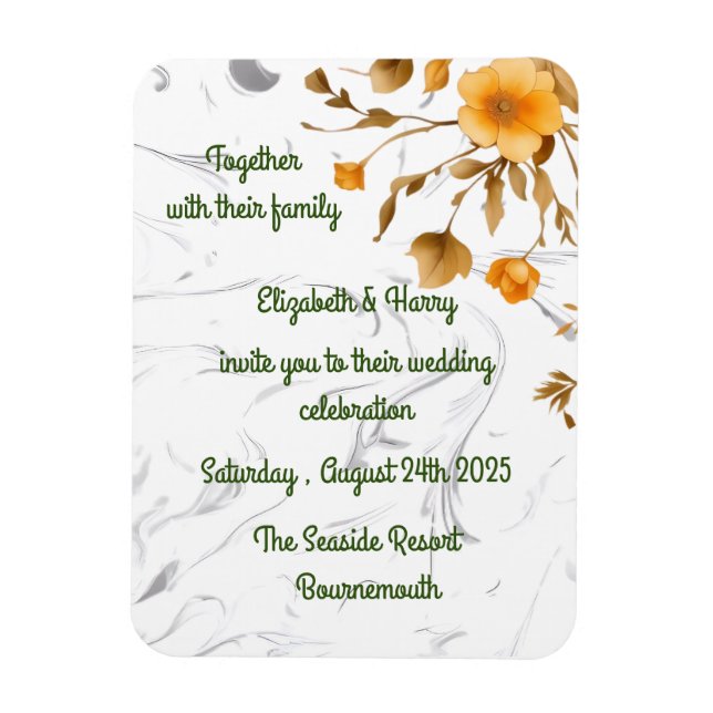 Imán Postal de Invitación de invitación de boda (Vertical)
