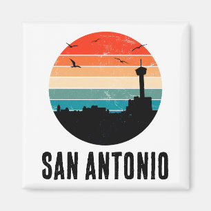 Imán Postal de la ciudad de sol de San Antonio