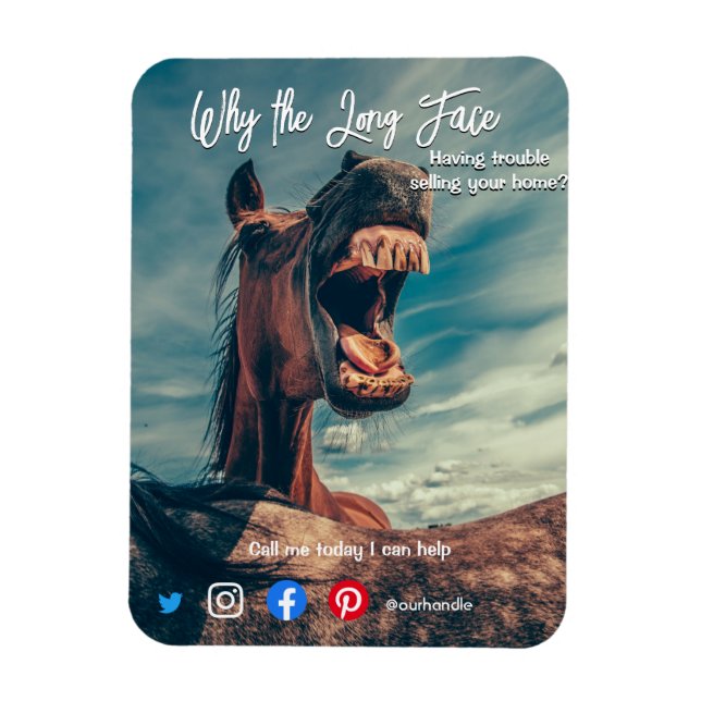 Imán postal de propiedades inmobiliarias divertidas lar (Vertical)