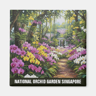 Imán Postal de Singapur del Jardín Orquítico Nacional