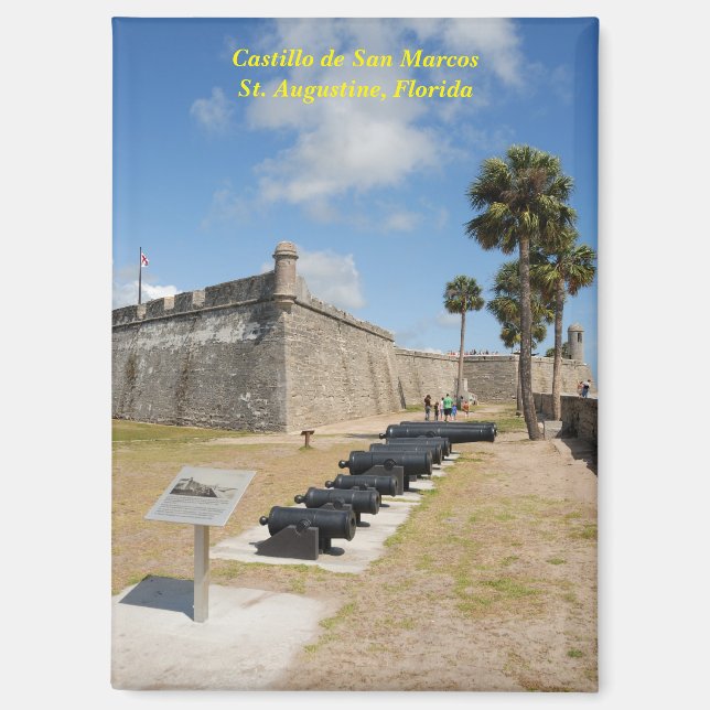 Imán postal del castillo de san marcos (Anverso)