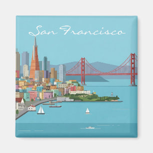 Imán Postal del puente Golden Gate de San Francisco
