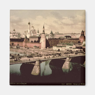 Imán Postal que representa el Kremlin, Moscú