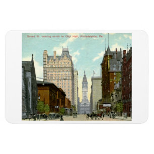 Imán Postales de la época de la Gran Calle de Filadelfi