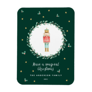 Imán Postales de Navidades lindos botánicos de Nutcrack