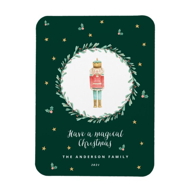 Imán Postales de Navidades lindos botánicos de Nutcrack (Vertical)