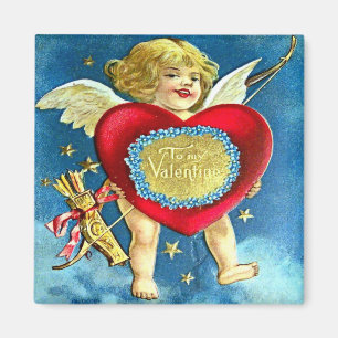 Imán Postales de San Valentín de época