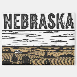 Imán Postales molestas de Grunge Nebraska