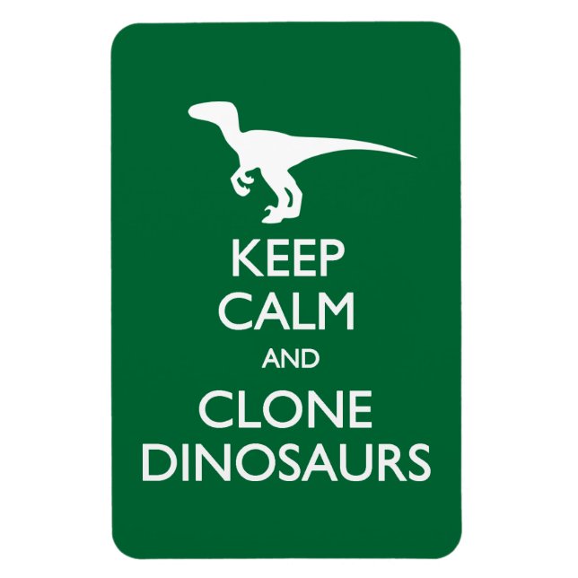 Imán Postcard de los Dinosaurios Clon de Calma (Vertical)