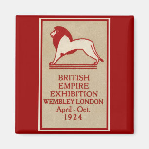 Imán Poster 1924 de la exposición del Imperio británi