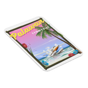 Imán Poster aéreo de Filipinas en Palawan