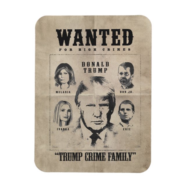 Imán Poster buscado: Familia Crítica Trump (Vertical)