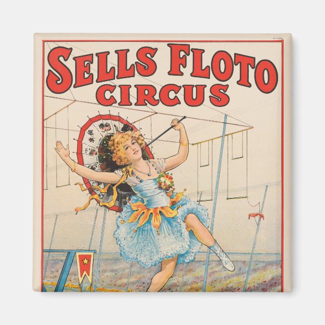 Imán Poster Circo De Caminante De Ropa Estrecha Con Par (Frente)