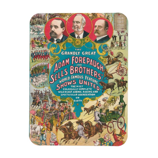 Imán Poster Circus Mostrando Muchas Escenas Circus (Vertical)