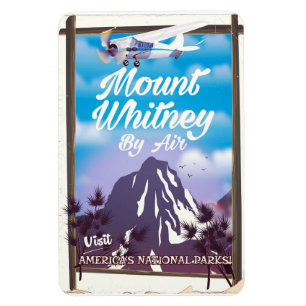 Imán Poster clásico del viaje del Monte Whitney,