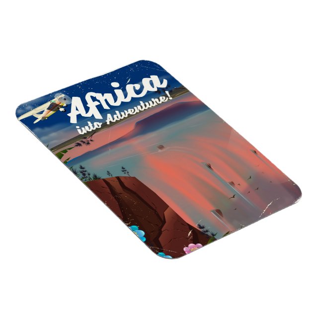 Imán Póster de aventura de cascada africana (Lado Derecho)